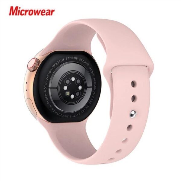 Smartwatch W8P W28 Pro Redondo Serie 8 Com NFC Comando de Voz - Rosa - Imagem 3