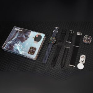 Smartwatch Ultra 3 Ai 5G 2/16GB Amoled Com Chip Android Camera Wifi - Preto