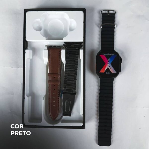 WS-79 ULTRA 2 | Kit 3 pulseiras | Pulseira de Couro e Metal | Segunda geração - Imagem 29