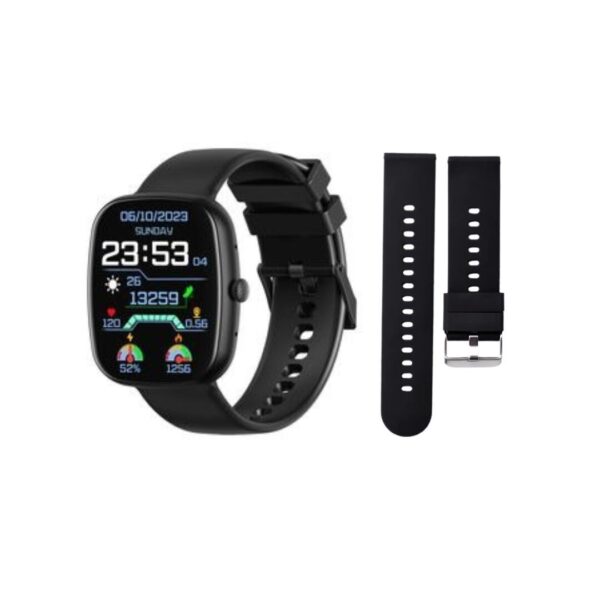 Smartwatch Peje ZW01 Pro A Prova D'água Pulseira Extra - Preto