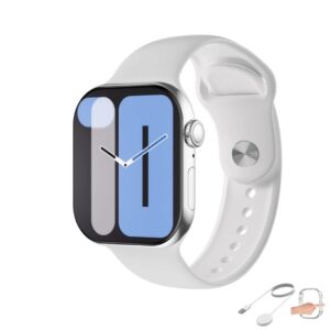 Smartwatch Microwear W10 Mini Pro 42mm Serie 10 2º Geração 2GB Amoled ChatGPT - Prata