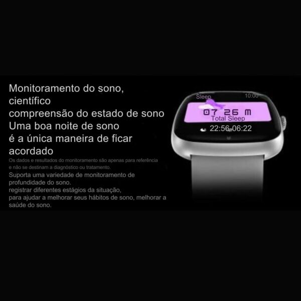 Smartwatch Peje ZW01 Pro A Prova D'água Pulseira Extra - Preto - Imagem 10