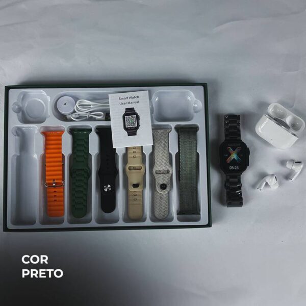 WS80 ULTRA 2 | +Fone bluetooth | Kit 7 pulseiras | Toque duplo | Segunda geração - Imagem 32