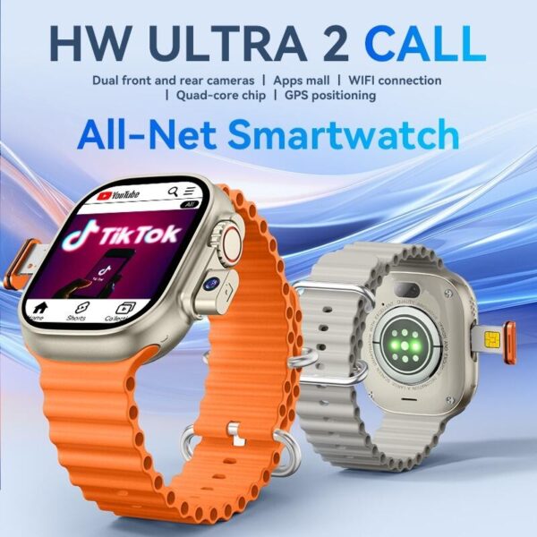 Smartwatch Hw Ultra2 4G 2/64gb Android Amoled 2 Cameras Wifi - Branco - Imagem 2