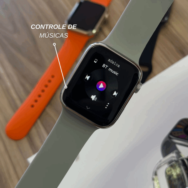 H9 - Smartwatch Capa e 3 Pulseiras 45mm - Imagem 4