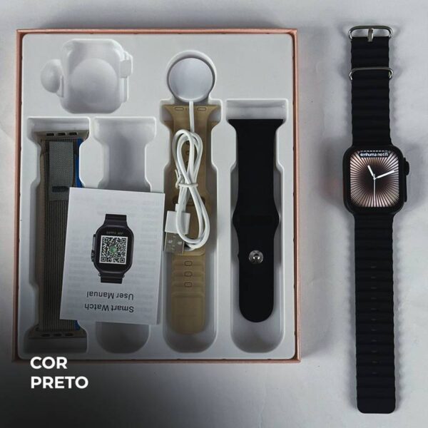 WS26 Ultra 2 mini 44mm | 4 pulseiras | Acabamento premium | Dual touch - Imagem 19