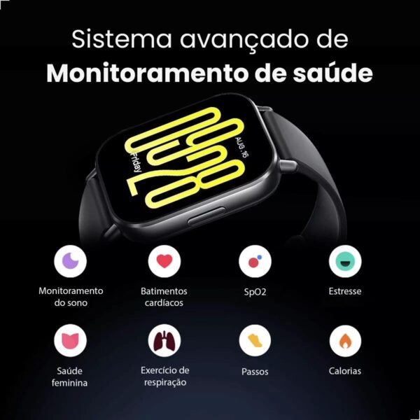 Smartwatch Xiaomi Redmi Watch 5 Active A Prova Dagua - Prata - Imagem 6