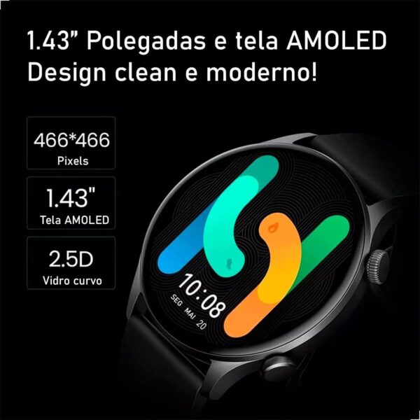 Smartwatch Haylou Solar Plus RT3 Amoled A Prova Dagua - Preto - Imagem 6