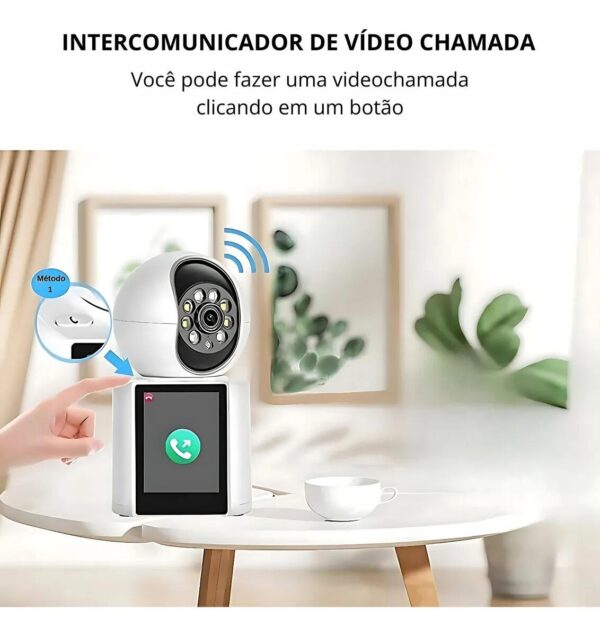 Câmera Wi-Fi Inteligente 4MP Com Tela Integrada e Vídeo Chamada - Imagem 6