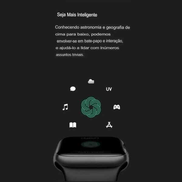 Smartwatch Microwear W10 Mini Pro 42mm Serie 10 2º Geração 2GB Amoled ChatGPT - Prata - Imagem 5