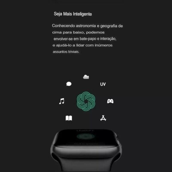 Smartwatch Microwear W10 Pro 46mm Serie 10 2º Geração 2GB Amoled ChatGPT - Prata - Imagem 5