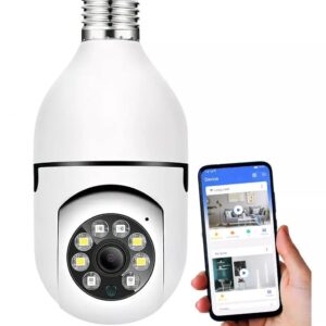 Câmera Segurança Ip 360 Lâmpada Wi-fi Visão Noturna Áudio Hd
