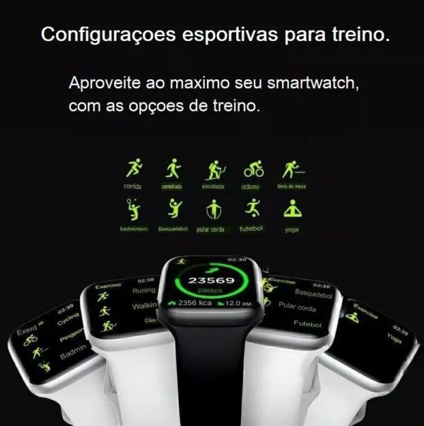 Smartwatch Microwear S10 47mm Serie 10 ChatGPT Lançamento - Prata - Imagem 10