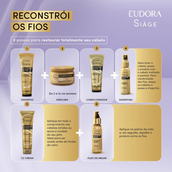 CC Cream Siàge Reconstrói os Fios 100ml - Imagem 5