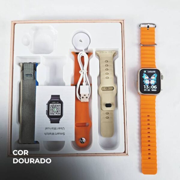 WS26 Ultra 2 mini 44mm | 4 pulseiras | Acabamento premium | Dual touch - Imagem 20
