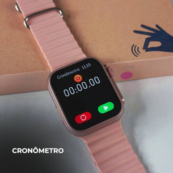 WS26 Ultra 2 mini 44mm | 4 pulseiras | Acabamento premium | Dual touch - Imagem 9