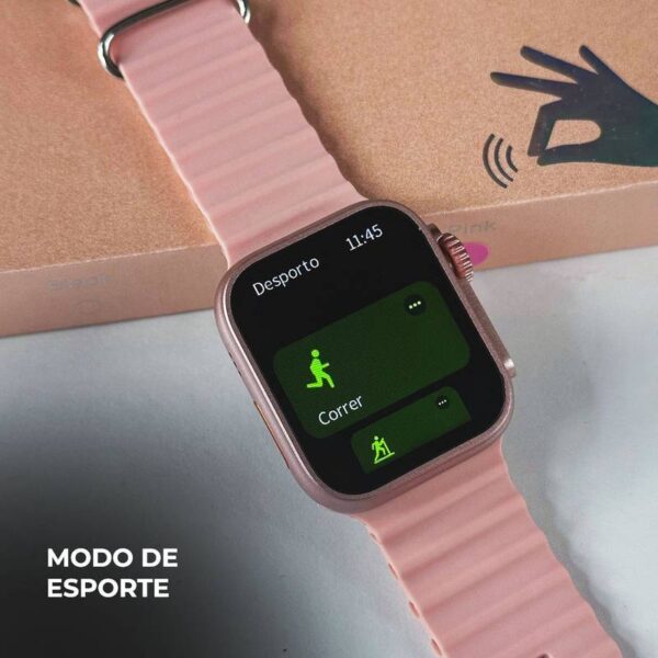 WS26 Ultra 2 mini 44mm | 4 pulseiras | Acabamento premium | Dual touch - Imagem 4