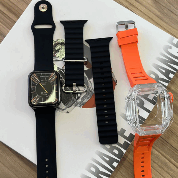 H9 - Smartwatch Capa e 3 Pulseiras 45mm - Imagem 9