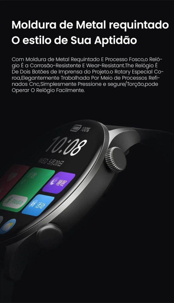 Smartwatch Haylou Solar Plus RT3 Amoled A Prova Dagua - Preto - Imagem 5
