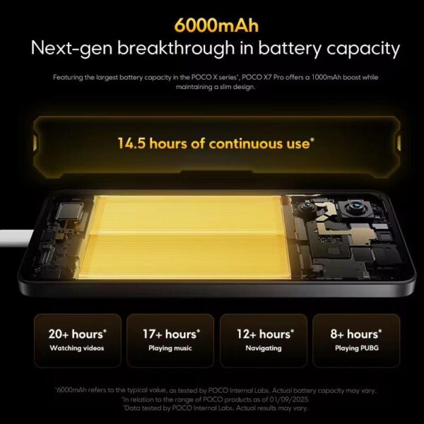 Smartphone Xiaomi Poco X7 Pro 5G 12/512GB - Amarelo - Imagem 3