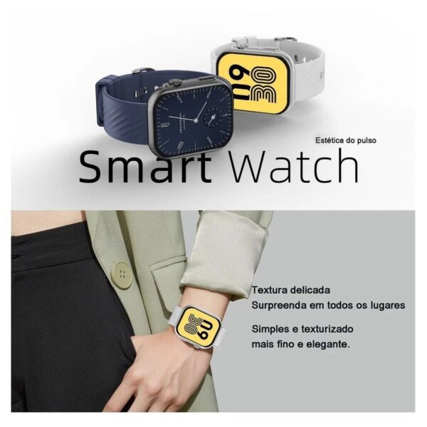 Smartwatch Peje ZW03 Ultra A Prova D'água Pulseira Extra - Dourado - Imagem 6