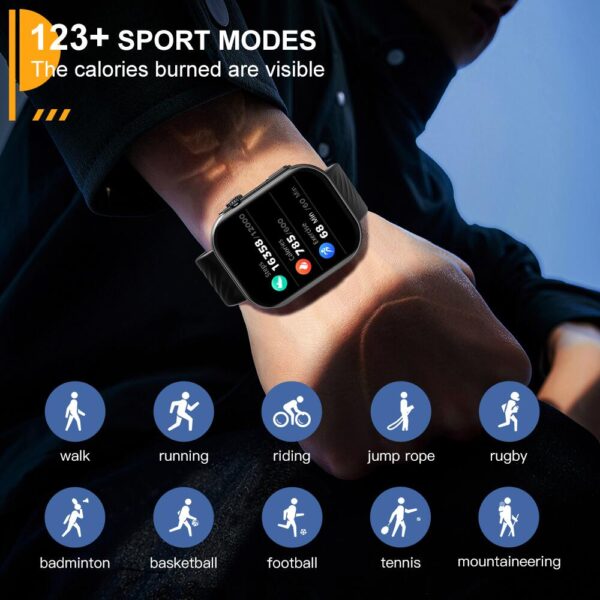 Smartwatch Peje ZW03 Ultra A Prova D'água Pulseira Extra - Dourado - Imagem 7