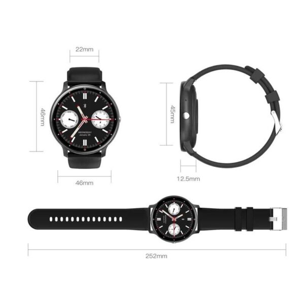 Smartwatch Peje ZW02 Pro A Prova D'água Ameled Pulseira Extra - Azul - Imagem 7